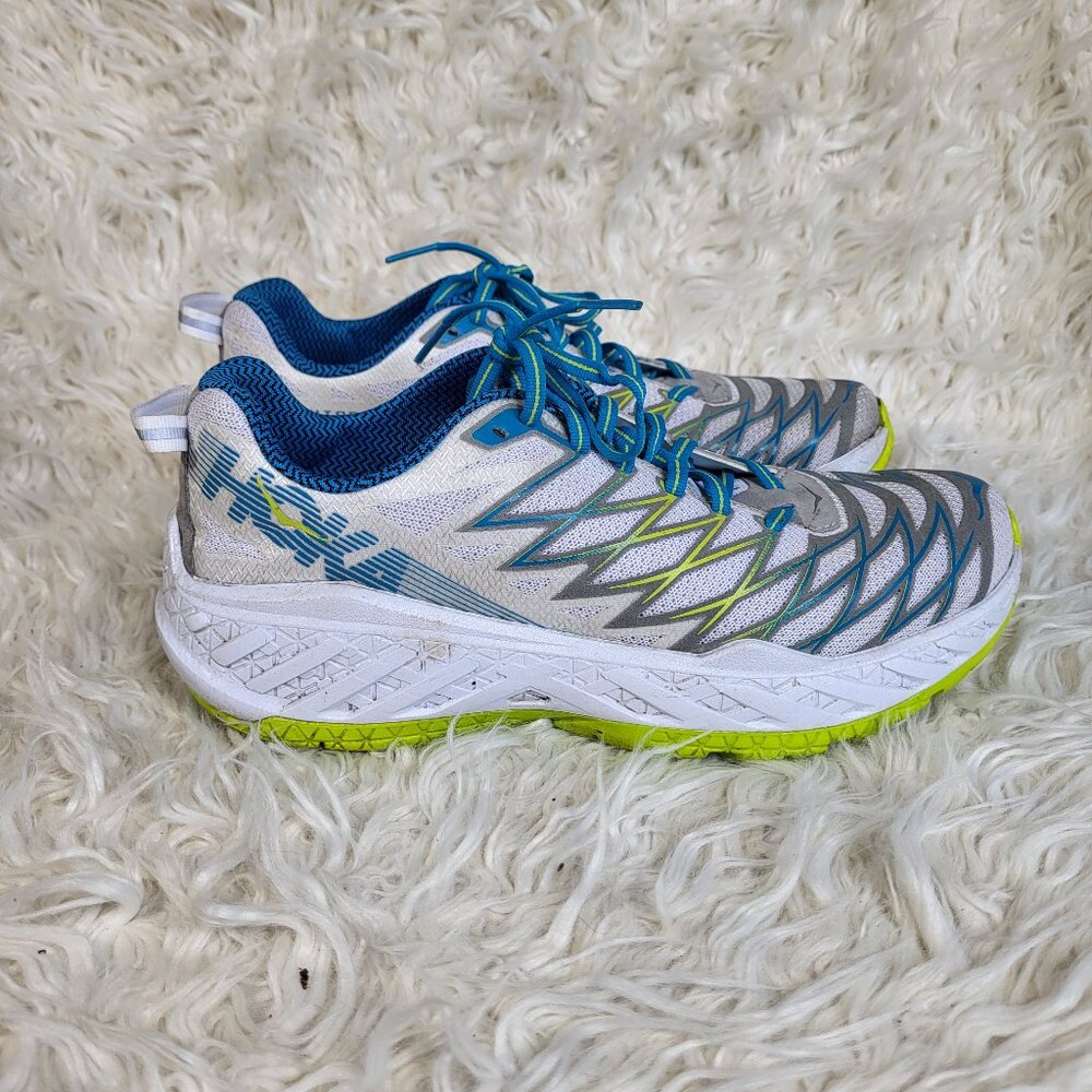 Hoka One One Clayton 2 White / Acid Running Shoes - Women's 8.5 - Picture 3 of 9